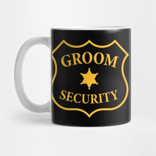 Groom Security Patch (Bachelor Party / Stag Night / Gold) Mug